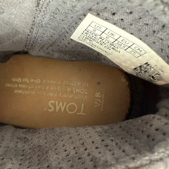 TOMS Gray Clare Wedge Boot Size 8 - Picture 7 of 8